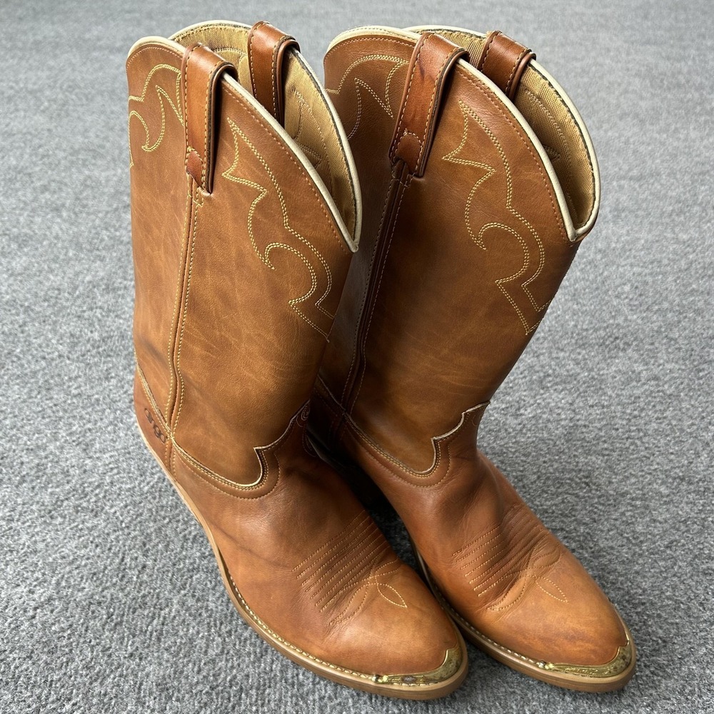 Dingo Boots Mens Size 9.5D Brown Leather Western Cowboy Pointed Toe 585001 - Picture 2 of 16